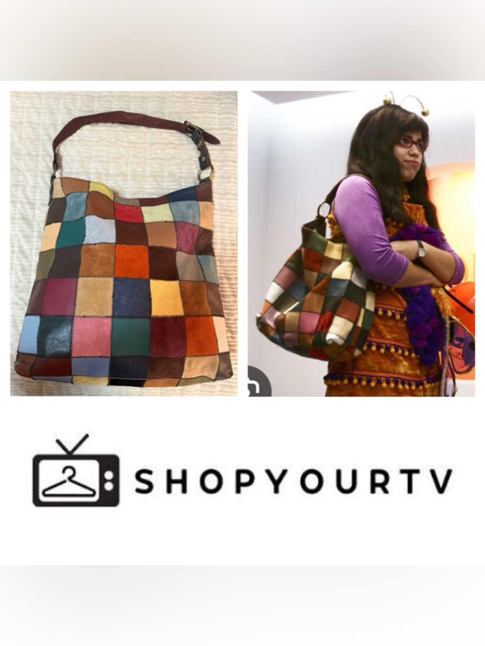 Rare Ugly Betty Y2K Lucky Brand Leather Suede Patchwork Hobo Bag - Seen on TV